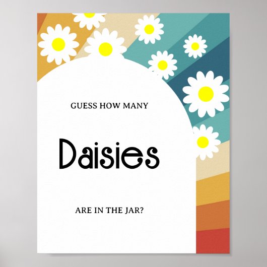Retro Groovy - Raten Sie mal, wie viele DAISIES Ga Poster (Vorne)