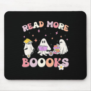 Retro Groovy Read More Books Ghost Boo ghoul lusti Mousepad