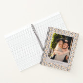 Retro Groovy Regenbogen Foto Benutzerdefinierte Pa Notizblock (Innenseite)