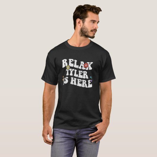 Retro Groovy Relax TYLER ist hier die lustige Mutt T-Shirt (Vorne ganz)