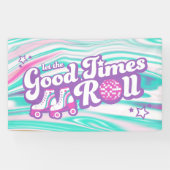 Retro Groovy Roller Disco Party Banner (Horizontal)