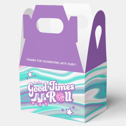 Retro Groovy Roller Disco Party Geschenkschachtel (Geöffnet)