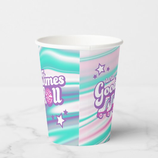 Retro Groovy Roller Disco Party Pappbecher (Rechts)