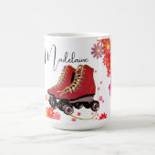 Retro Groovy Roller Skate farbenfroh Kaffeetasse (Mittel)