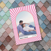 Retro Groovy rosa Sonnenstrahlen 70er inspiriert H Einladung