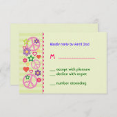 Retro Groovy RSVP Card (Vorne/Hinten)