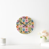 Retro Groovy Runduhr Runde Wanduhr (Zuhause)