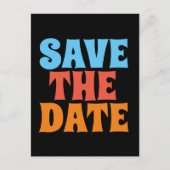 RETRO GROOVY - SAVE THE DATE Postkarten der 1960er (Vorderseite)