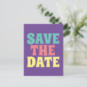 RETRO GROOVY - SAVE THE DATE Postkarten der 1960er (Stehend Vorderseite)