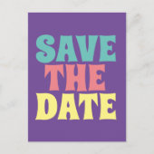 RETRO GROOVY - SAVE THE DATE Postkarten der 1960er (Vorderseite)