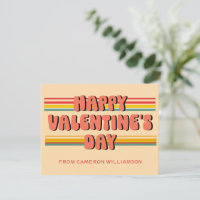 Retro Groovy Schule Valentinstag Personalisiert