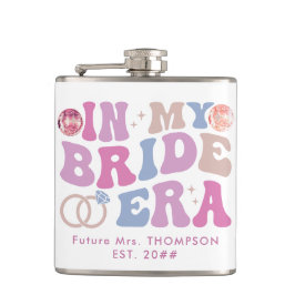 Retro Groovy Script Bridge Name in meiner Bride Flachmann