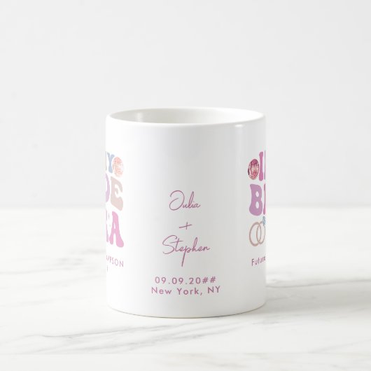 Retro Groovy Script Bridge Name in meiner Bride Kaffeetasse (Mittel)