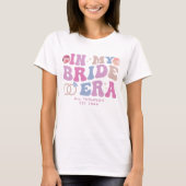 Retro Groovy Script Bridge Name in meiner Bride T-Shirt (Vorderseite)