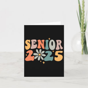 Retro Groovy Senior 25 Cl von 2025 Abschluss Läche Karte