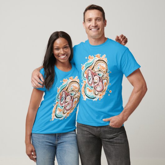 Retro Groovy Serpentine Faces in Abstraktem Traum T-Shirt (Unisex)