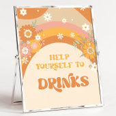 Retro Groovy servieren Ihnen Getränke Poster