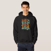Retro Groovy She Believed She Could So That She Di Hoodie (Vorne ganz)