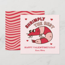 Retro Groovy Shrimply The Best Kinder Valentinstag