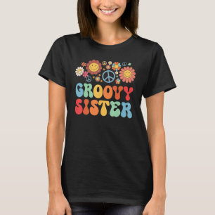 Retro Groovy Sister Matching Family 1. Geburtstag T-Shirt