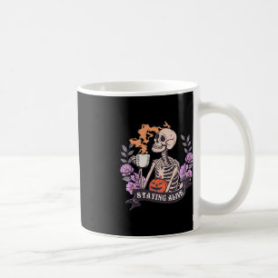 Retro Groovy Skeleton Bleibe Alive Coffee Hallowon Kaffeetasse