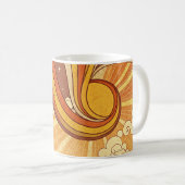 Retro Groovy Skyline Weihnachtskarte Kaffeetasse (VorderseiteRechts)