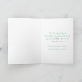 Retro Groovy Snowman Merry Christmas Feiertagskarte (Innenseite)