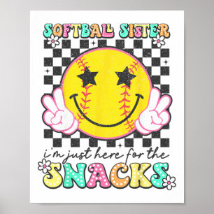 Retro Groovy Softll Schwester ich bin nur hier für Poster