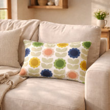 Retro Groovy Sommer Blumen Stiele