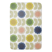 Retro Groovy Sommerblumen Stiele Badematte (Vorderseite Vertikal)