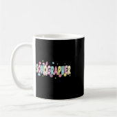 Retro Groovy Sonographe Bunny Ear Funny Ostergi Kaffeetasse (Links)
