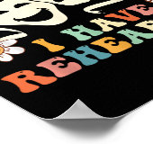 Retro Groovy Sorry I Can't I Have Rehearsal Poster (Ecke)