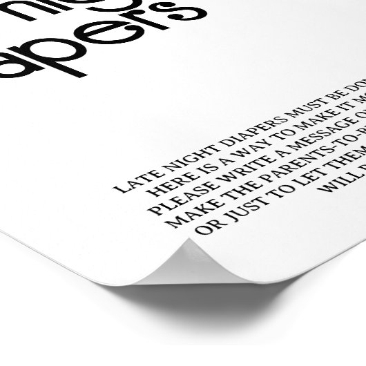 Retro Groovy \ Spate night diaper Spiel Poster (Ecke)