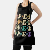 Retro Groovy SPED Lehrer zurück zur Schule Schürze (InSitu)