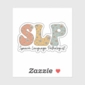 Retro Groovy Speech Language Pathologe SLP Aufkleber (Blatt)