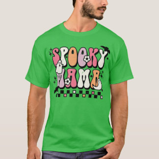 Retro Groovy Spooky Mama Fall Halloween Thanksgivi T-Shirt