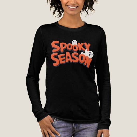 Retro Groovy Spooky Saison Tri-Blend Shirt (Vorderseite)