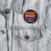 Retro Groovy Spooky Vibes Halloween Button (Beispiel)