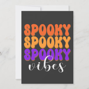 Retro Groovy Spooky Vibes Halloween Einladung