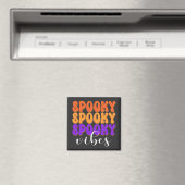 Retro Groovy Spooky Vibes Halloween Magnet (In Situ (Geschirrspüler))