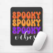 Retro Groovy Spooky Vibes Halloween Mousepad (Mit Mouse)