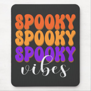 Retro Groovy Spooky Vibes Halloween Mousepad