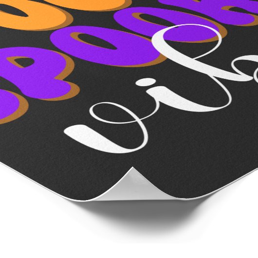 Retro Groovy Spooky Vibes Halloween Poster (Ecke)