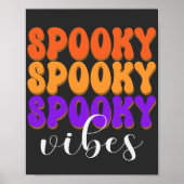 Retro Groovy Spooky Vibes Halloween Poster (Vorne)