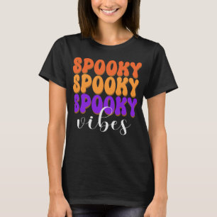 Retro Groovy Spooky Vibes Halloween T-Shirt
