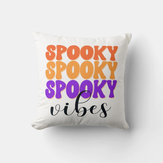 Retro Groovy Spooky Vibes Vintag Halloween Kissen (Vorderseite)