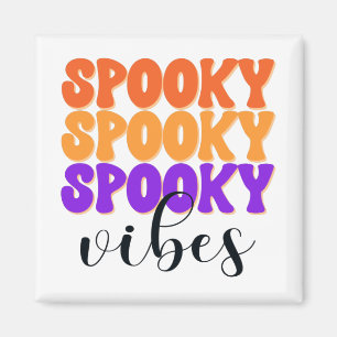 Retro Groovy Spooky Vibes Vintag Halloween Magnet