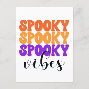 Retro Groovy Spooky Vibes Vintag Halloween Postkarte