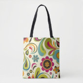 Retro Groovy Spring Pattern Tasche (Vorderseite)