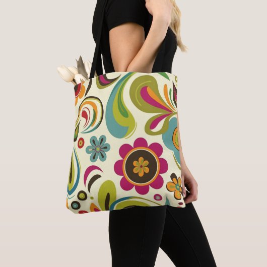 Retro Groovy Spring Pattern Tasche (Von Nahem)